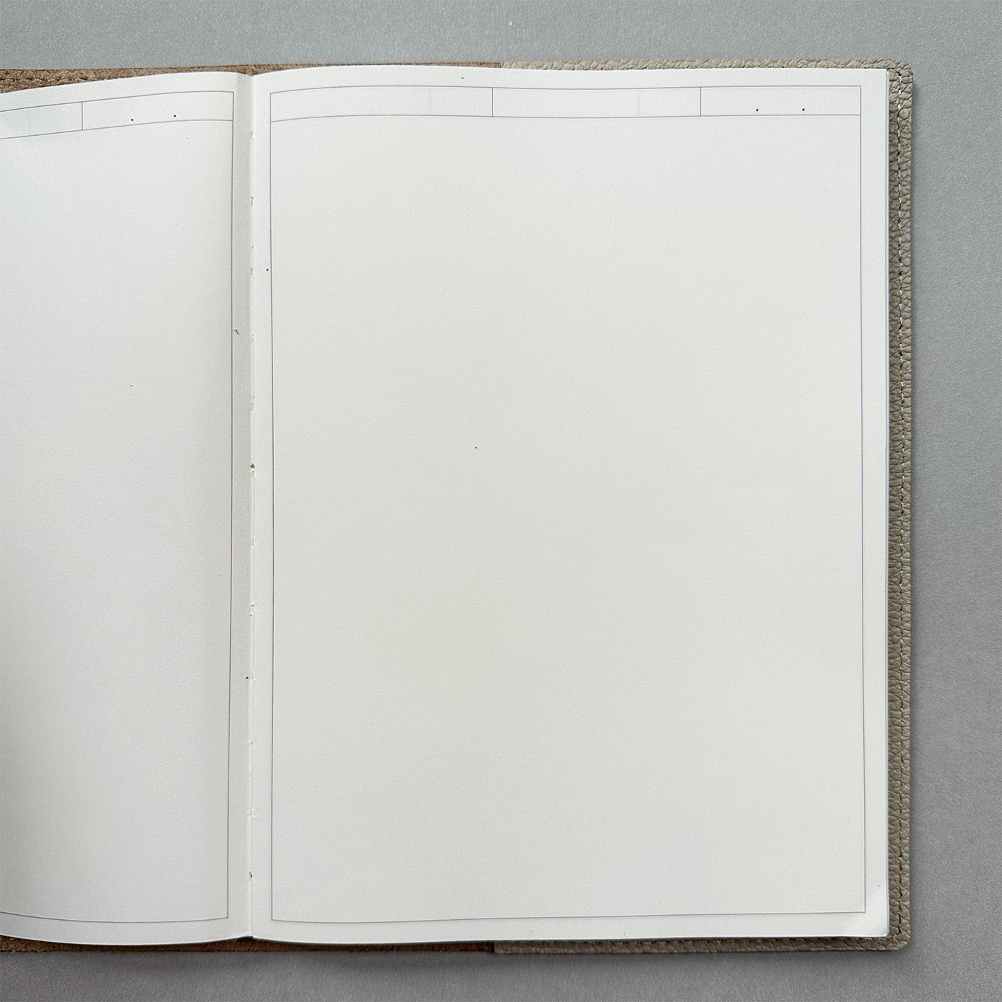 Handmade Notebook Cover | Leather | Ecru | Kami Paper