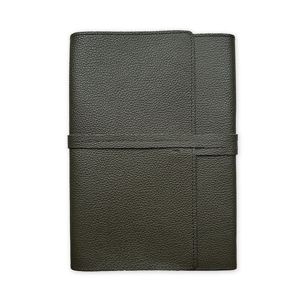 Handmade Notebook Cover | Leather | Green | Kami Paper