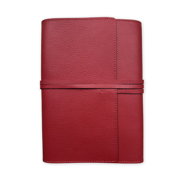 Handmade Notebook Cover | Leather | Red | Kami Paper