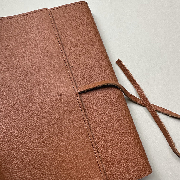 Handmade Notebook Cover | Leather | Tan | Kami Paper