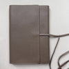 Handmade Notebook Cover | Leather | Taupe | Kami Paper