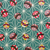 Japanese Paper | Chiyogami | Ball Asanoha | Teal | Ch1703