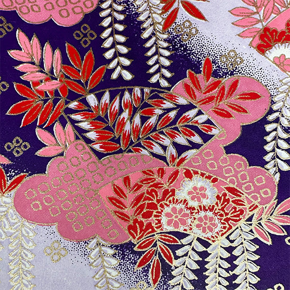 Japanese Paper | Chiyogami | Wisteria | Purple | Ch270