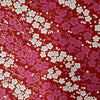 Japanese Paper | Chiyogami | Pink & White Blossoms on Red | Ch149