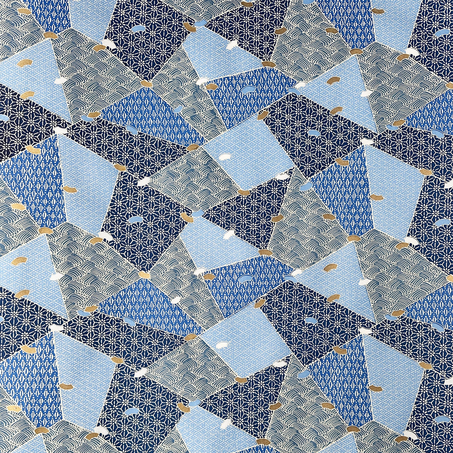 Japanese Paper | Chiyogami | Tamba | Blue | Ch213