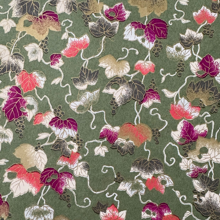 Japanese Paper | Chiyogami | Grapes | Green | Ch055