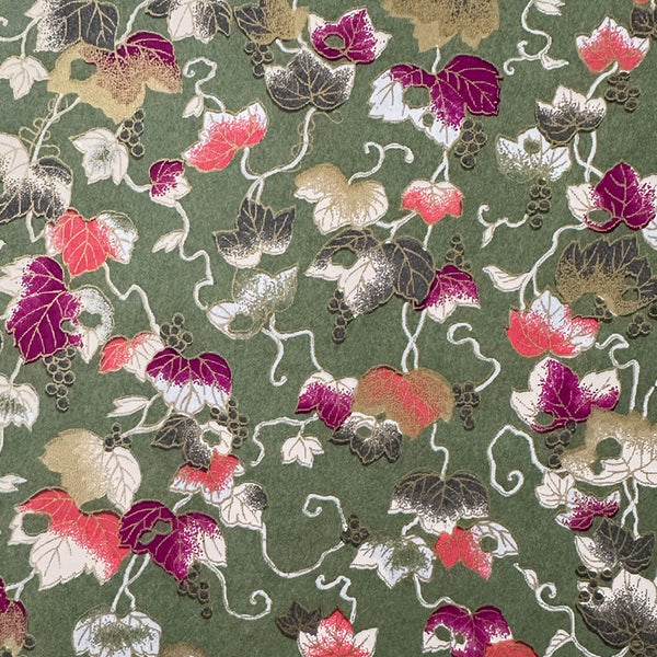 Japanese Paper | Chiyogami | Grapes | Green | Ch055