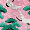 Japanese Paper | Chiyogami | Cranes Waves & Pine | Pink | CH799