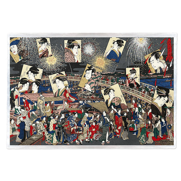 Japanese Paper | Sogara Yuzen | Kabuki Celebration | Grey - Kami Paper