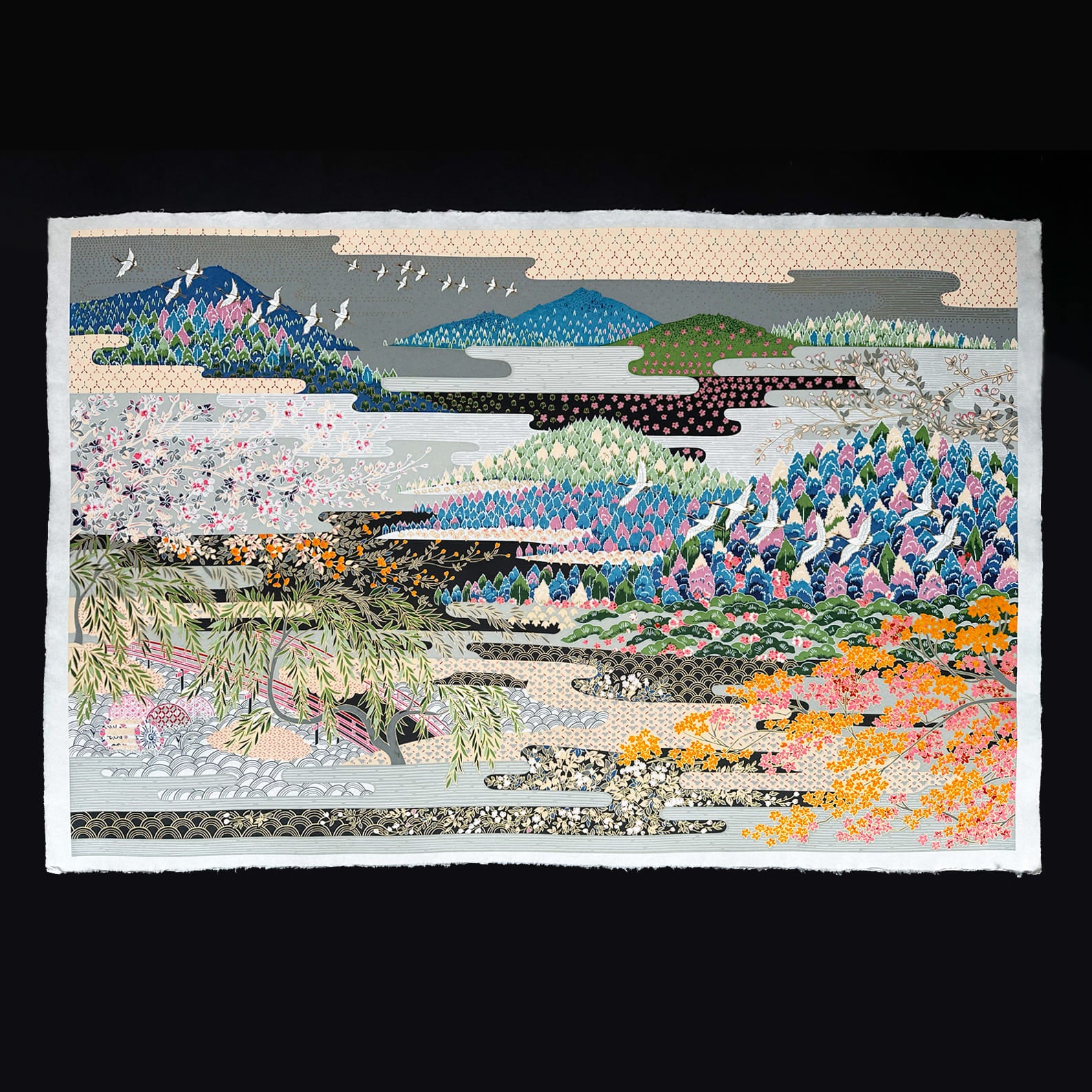 Japanese Paper | Sogara Yuzen | Kacho Fugetsu