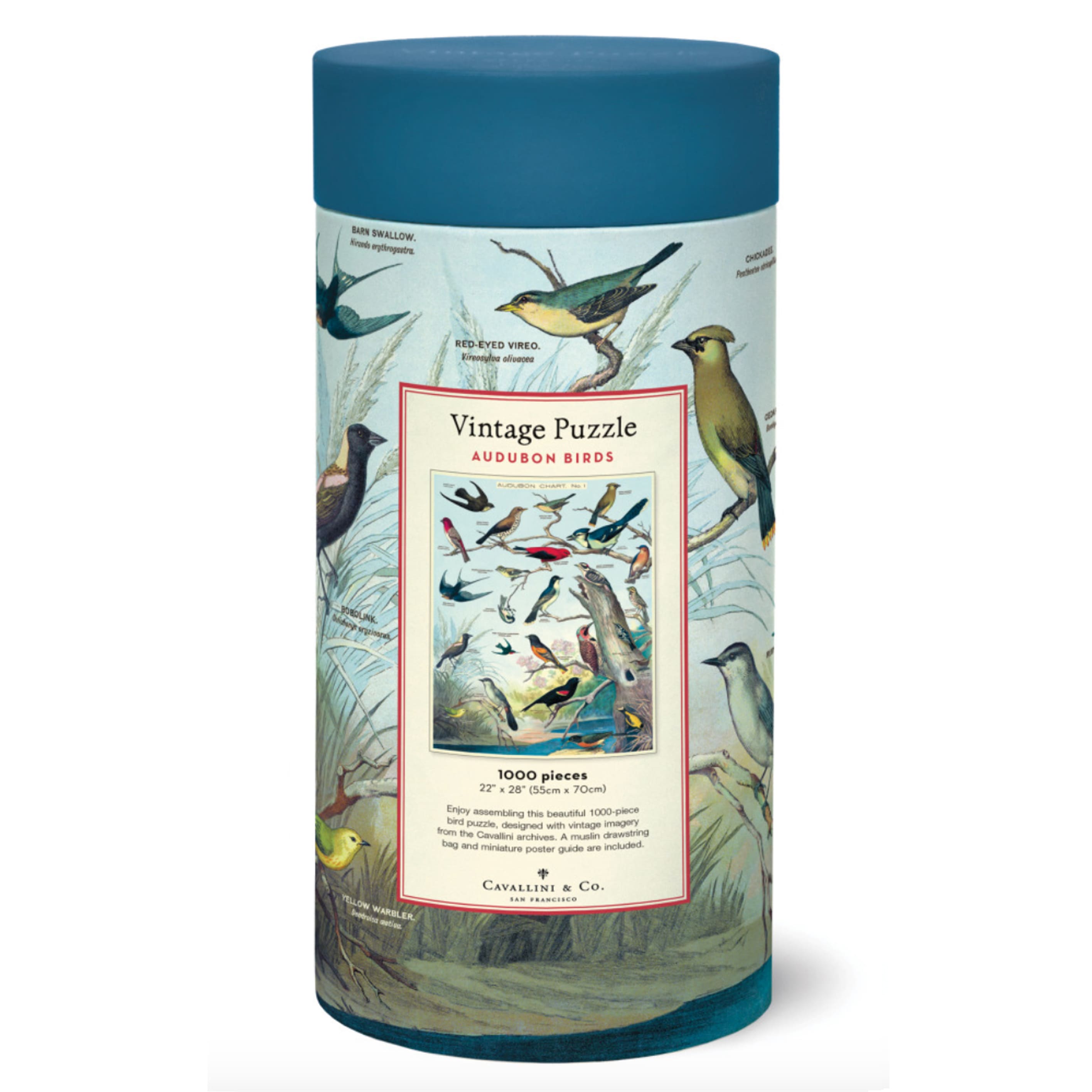 Vintage Jigsaw Puzzle | 1000 Pieces | Adubon Birds | Cavallini and Co.