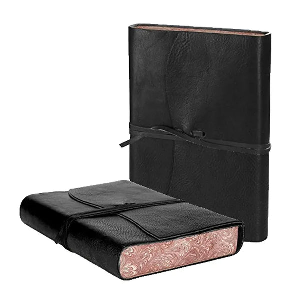 Handmade Journal | Leather | Venezia Marbled | A5 | Unlined | Belcraft | 2 COLOUR OPTIONS AVAILABLE