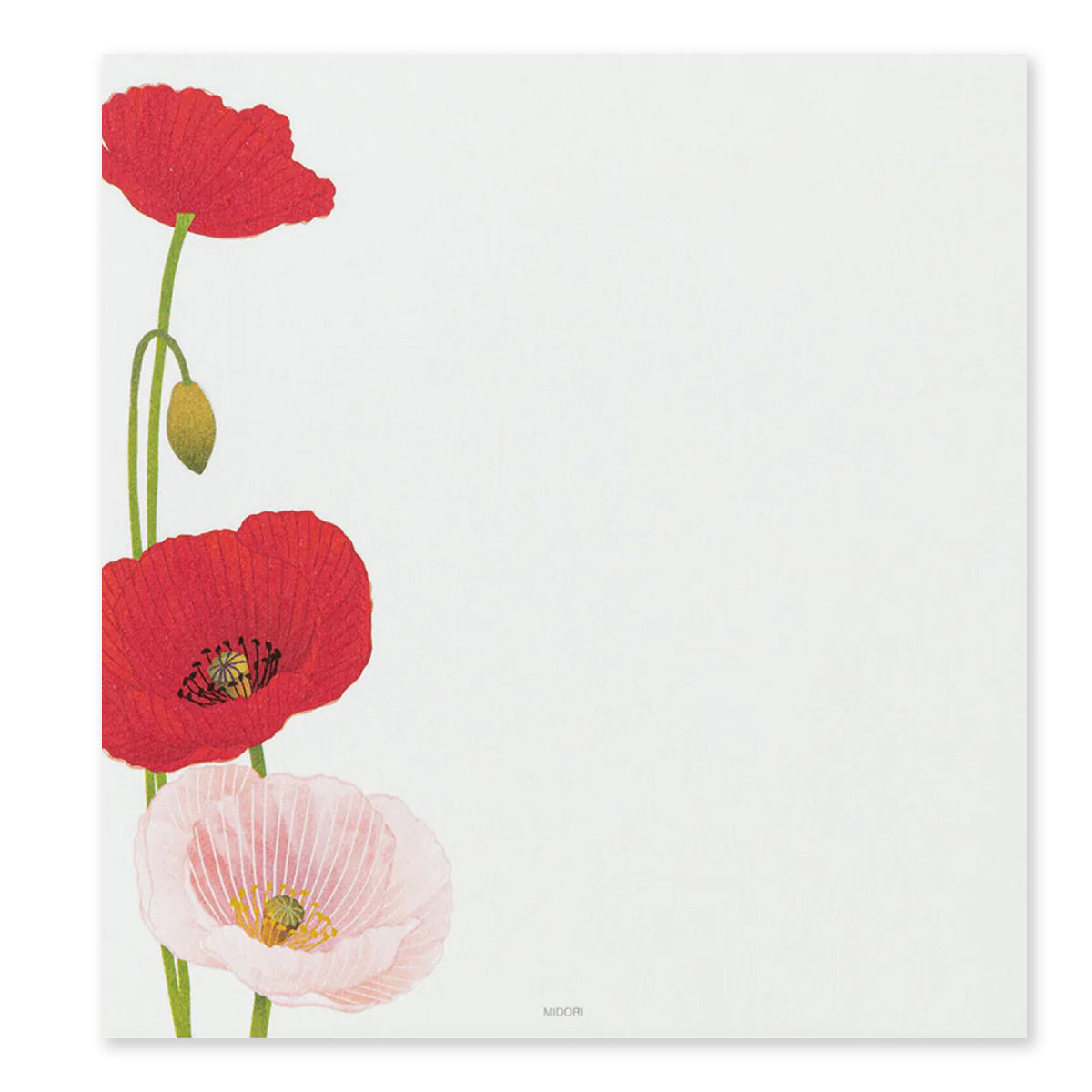 Kami Letter Writing Set | Poppies | Midori