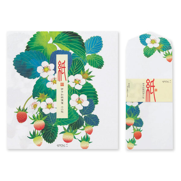 Kami Letter Writing Set | Strawberries | Midori