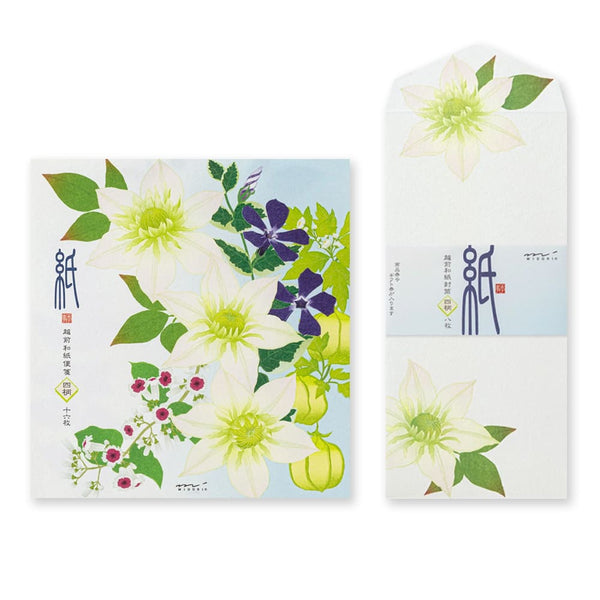 Kami Letter Writing Set | Summer Floral | Midori