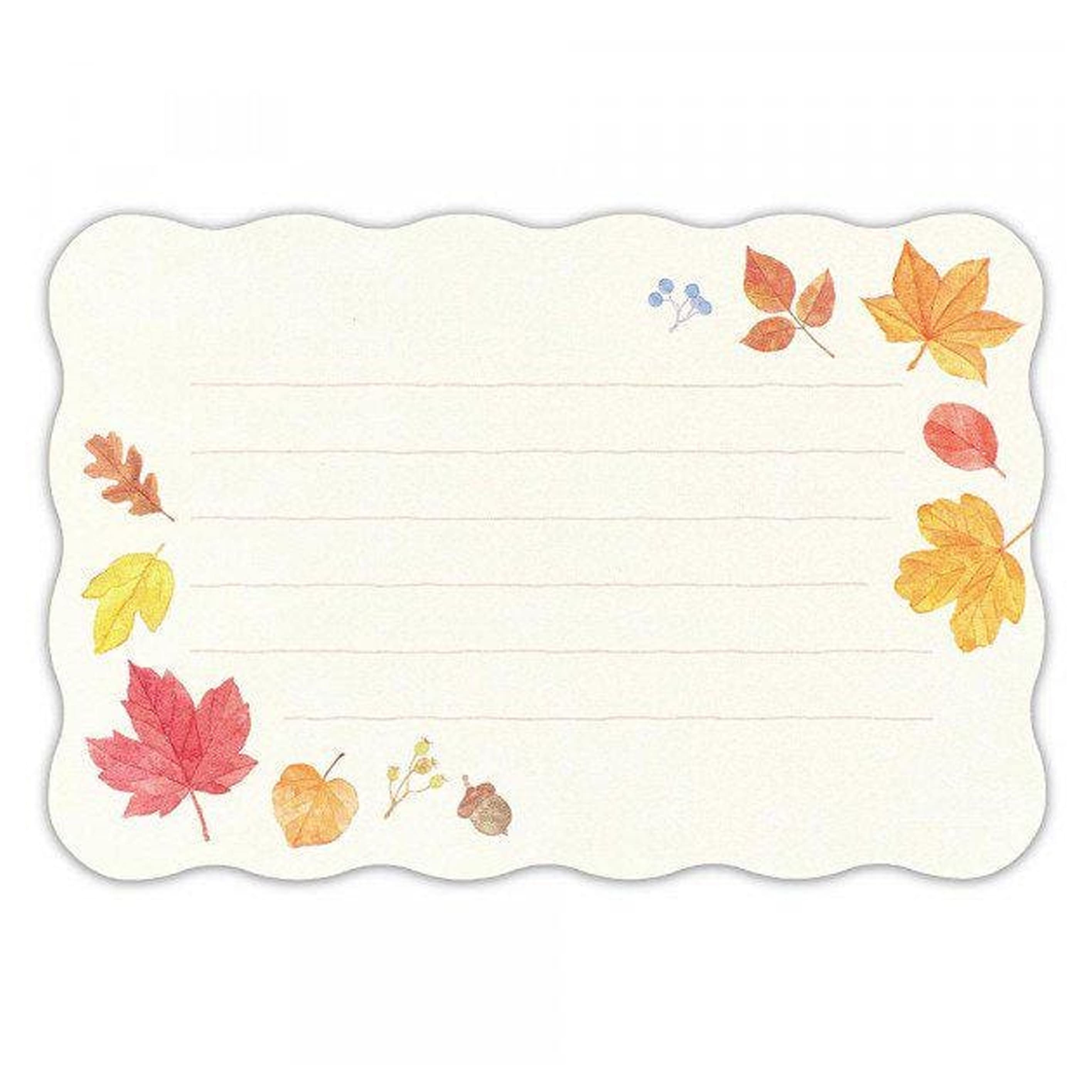 Letter Writing Set | Mini Letter | Autumn Leaves | NB Co.