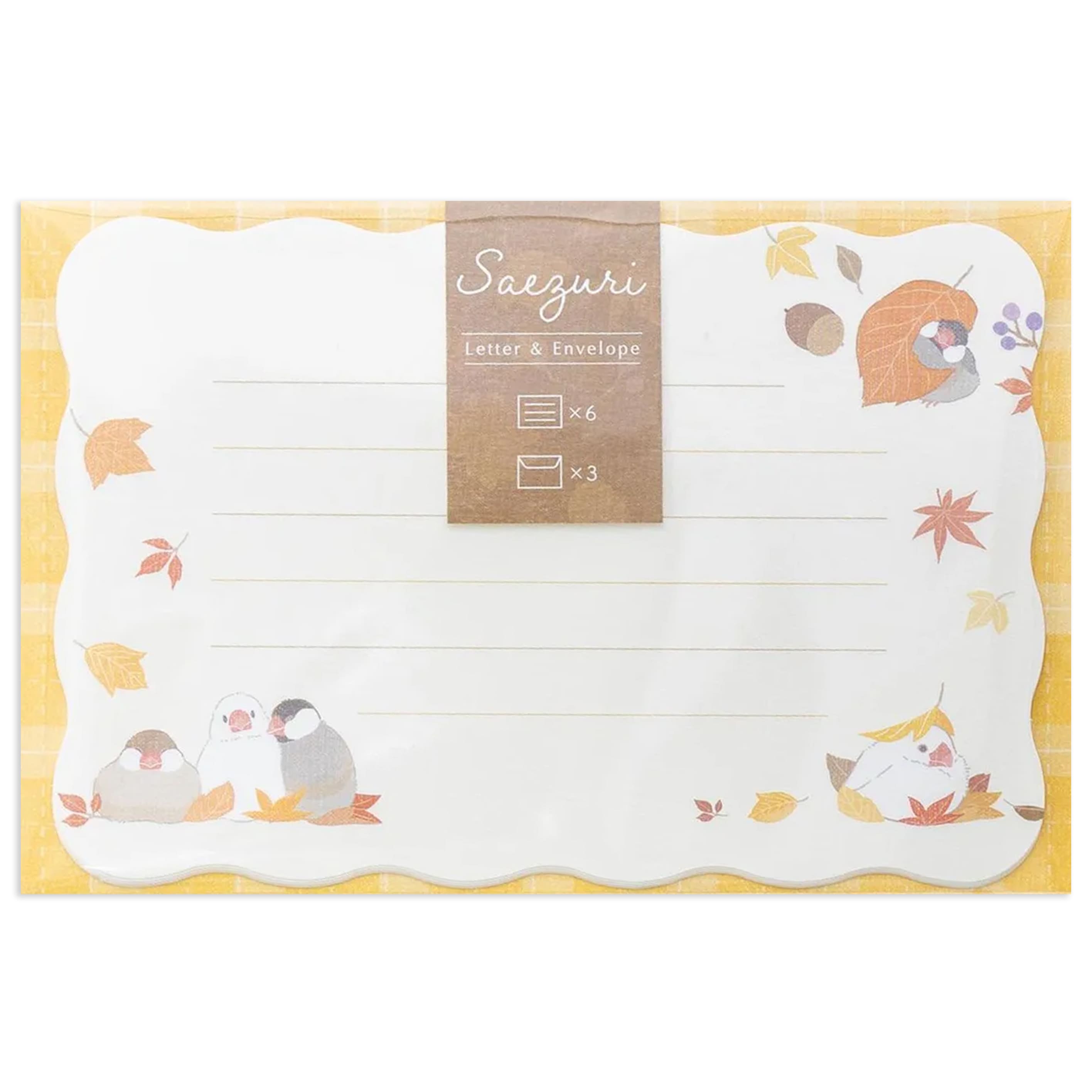 Letter Writing Set | Mini Letter | Sparrows Enjoying Autumn | NB Co.