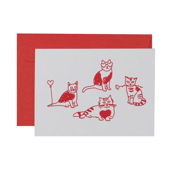 Love & Friendship Card | Love Cats | Red | Me & Amber