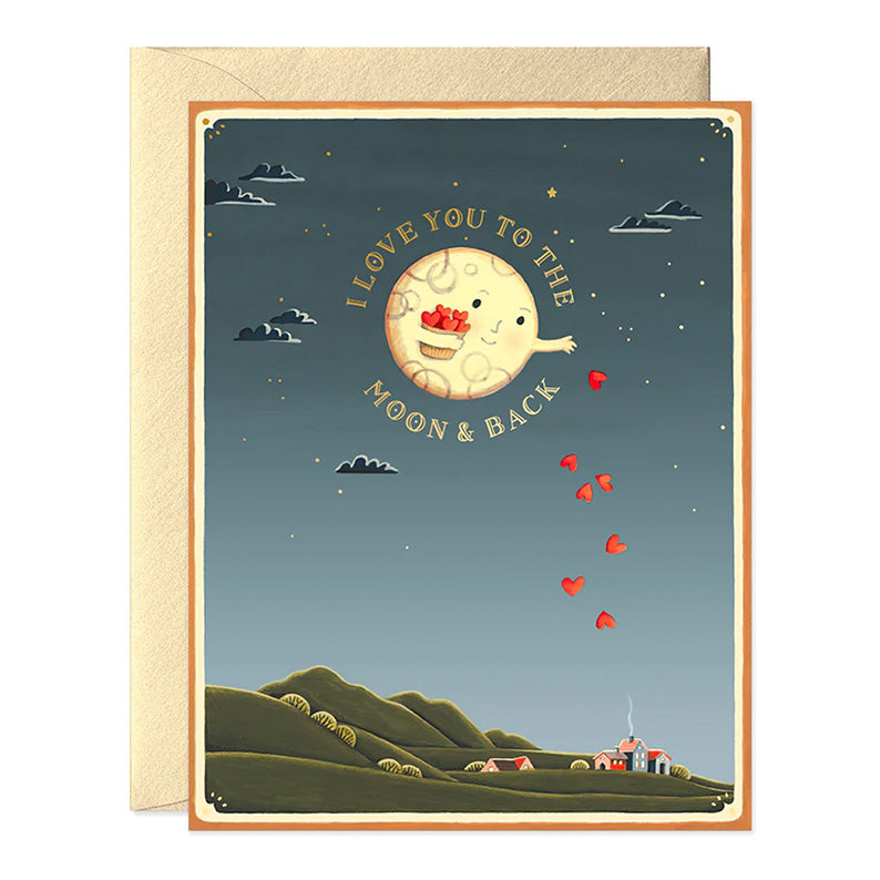 Love & Friendship Card | Moon & Back Love | Joojoo Paper