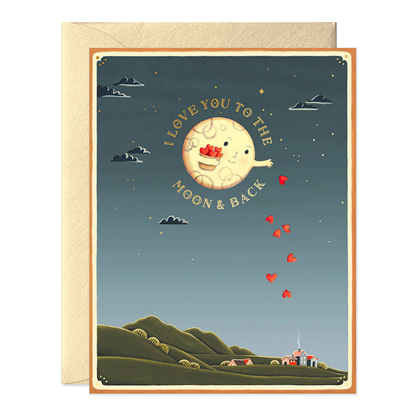 Love & Friendship Card | Moon & Back Love | Joojoo Paper