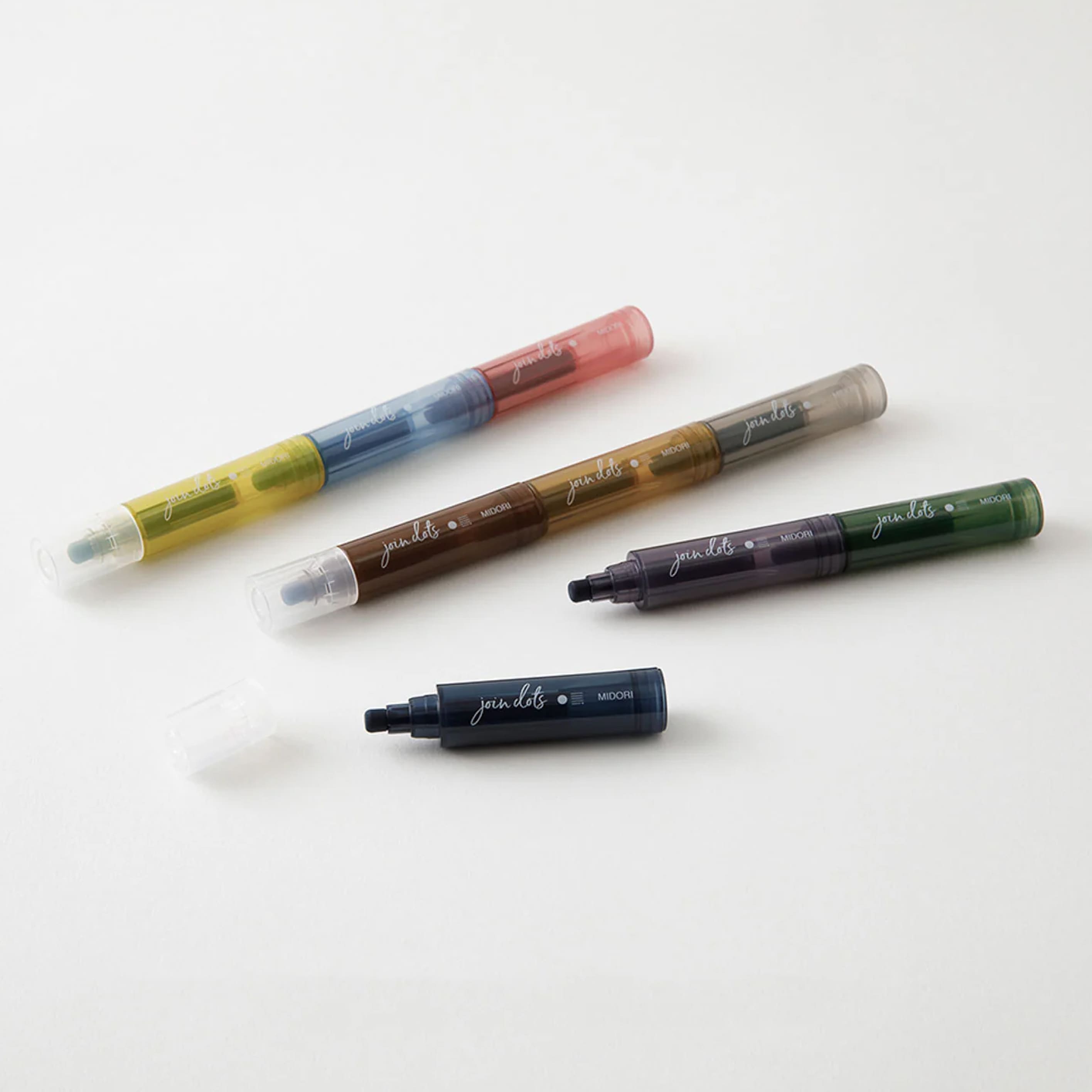 Marker | Join Dots Connecting Pens | Grey Tone | Midori