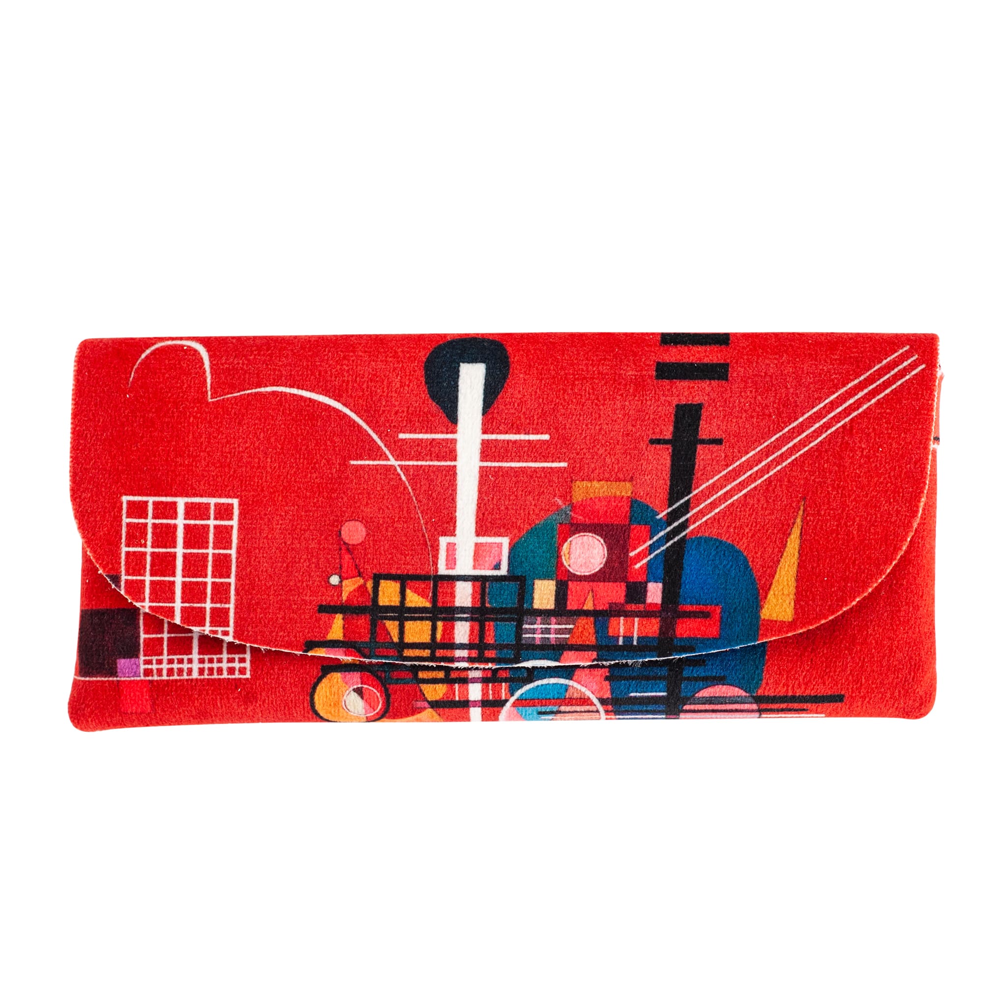 Microfibre Valour Glasses Case | Kandinsky | Dull Red | Colorathur