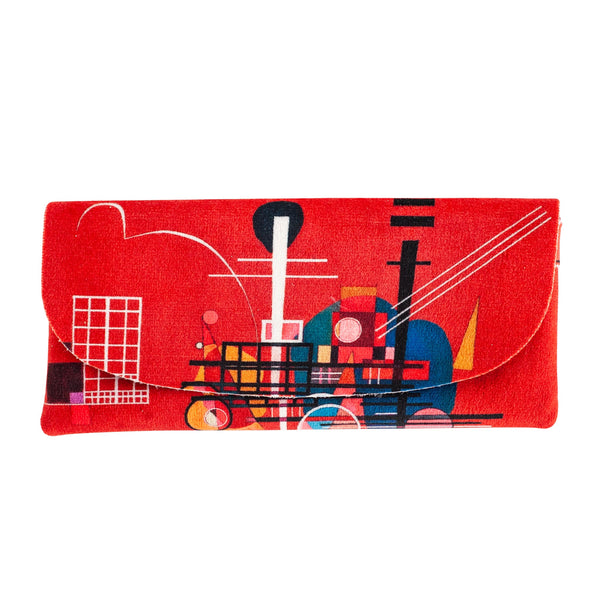 Microfibre Valour Glasses Case | Kandinsky | Dull Red | Colorathur