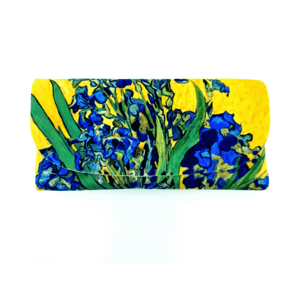 Microfibre Valour Glasses Case | Van Gogh | Blue Irises In Vase | Colorathur