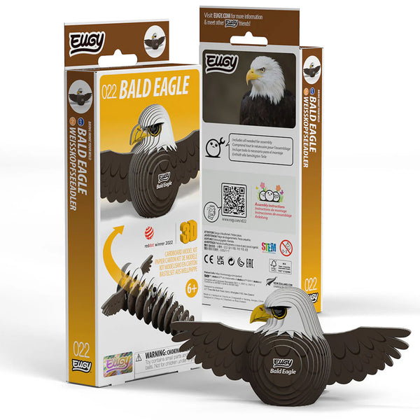 3D Cardboard Model Kit | Bald Eagle | Eugy