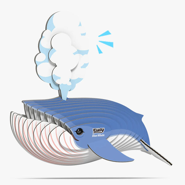 3D Cardboard Model Kit | Blue Whale | Eugy