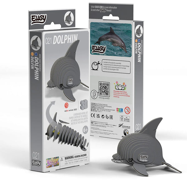 3D Cardboard Model Kit | Dolphin | Eugy