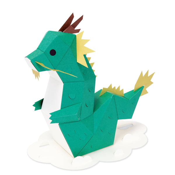 3D Cardboard Model Kit | TINY Animals | Dragon | Kaku Kaku | Bog Craft
