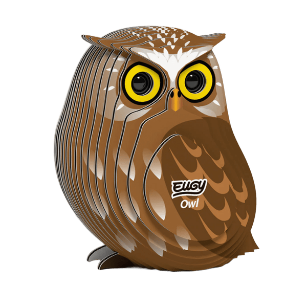 3D Cardboard Model Kit | Owl | Eugy