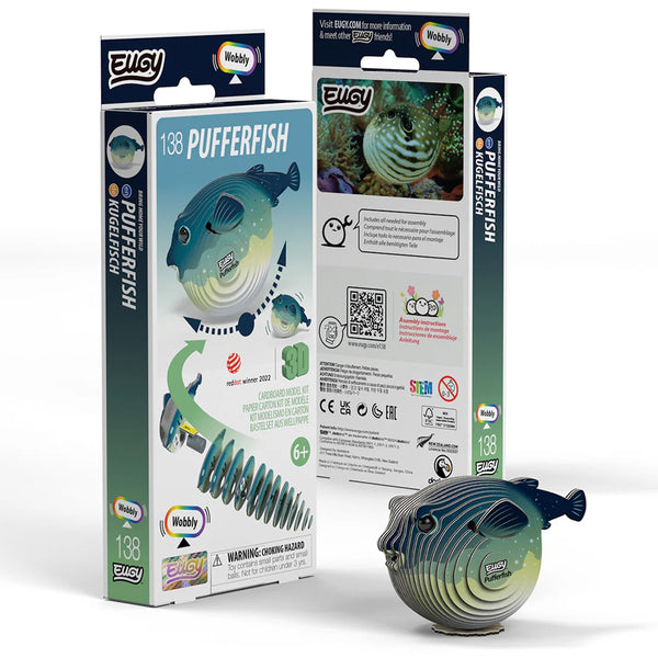 3D Cardboard Model Kit | Pufferfish | Eugy