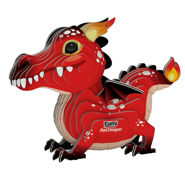 3D Cardboard Model Kit | Red Dragon | Eugy