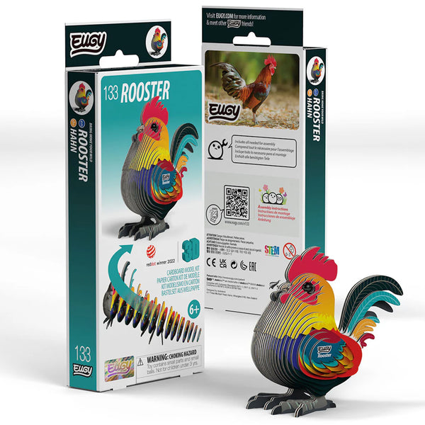 3D Cardboard Model Kit | Rooster | Eugy