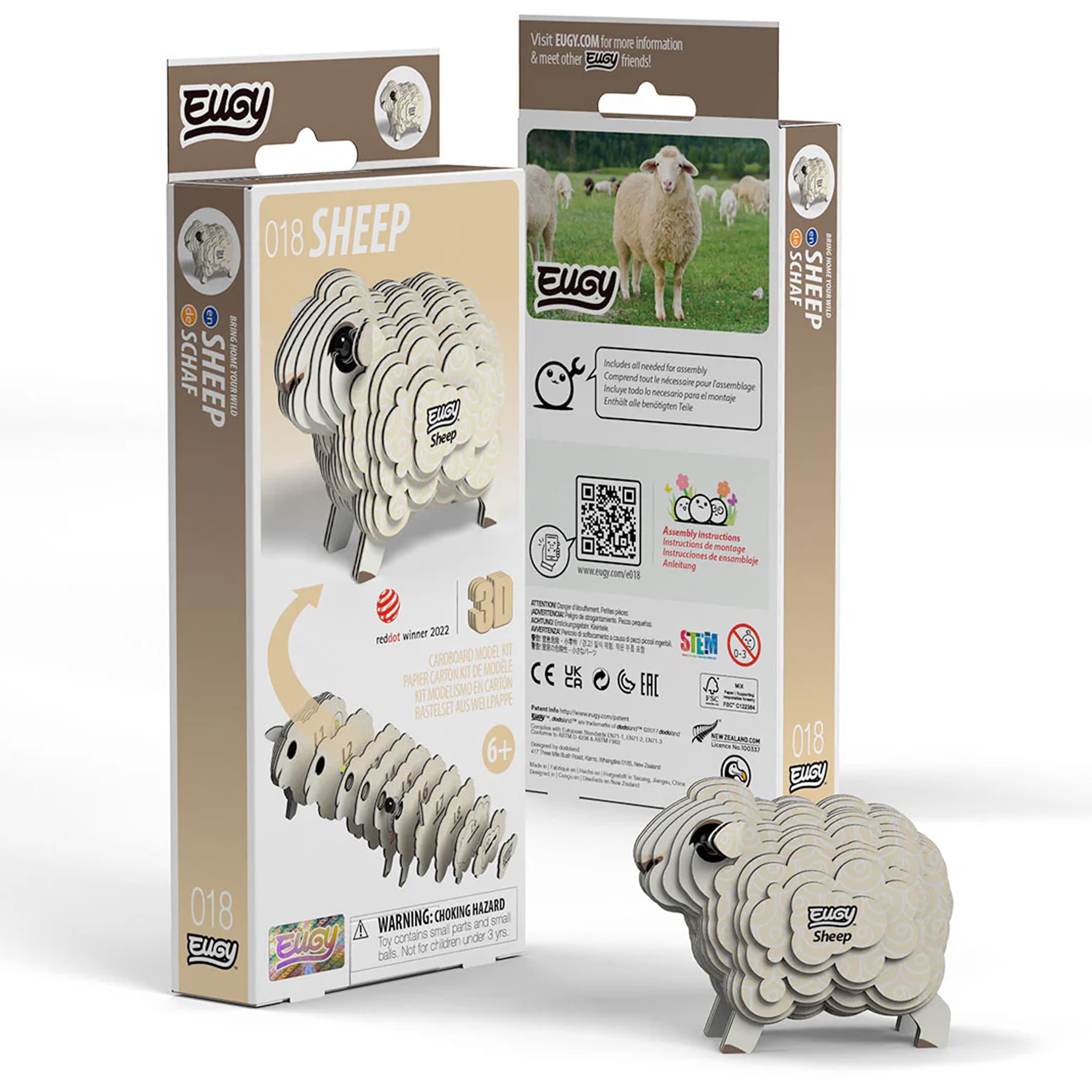 3D Cardboard Model Kit | Sheep | Eugy