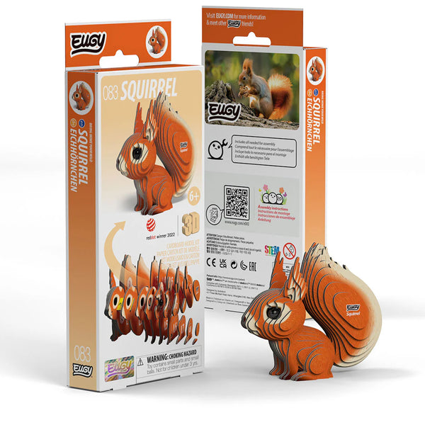 3D Cardboard Model Kit | Squirrel | Eugy