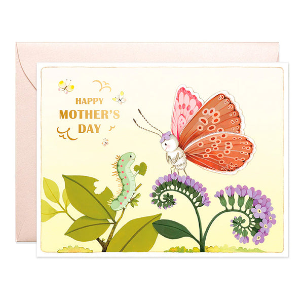 Mother's Day Card | Little Ccaterpillar Mother's Day | Joojoo Paper