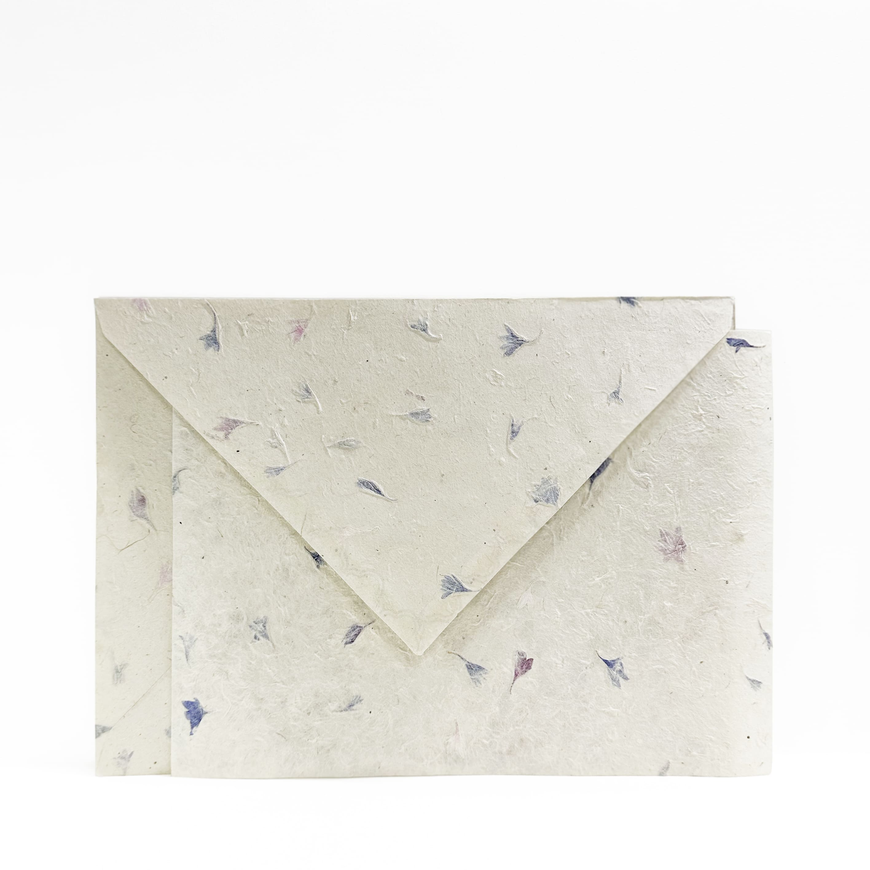 Handmade Letter Writing Set | Nepalese Lokta Pressed Petals | Cornflower | 2 SIZE OPTIONS AVAILABLE