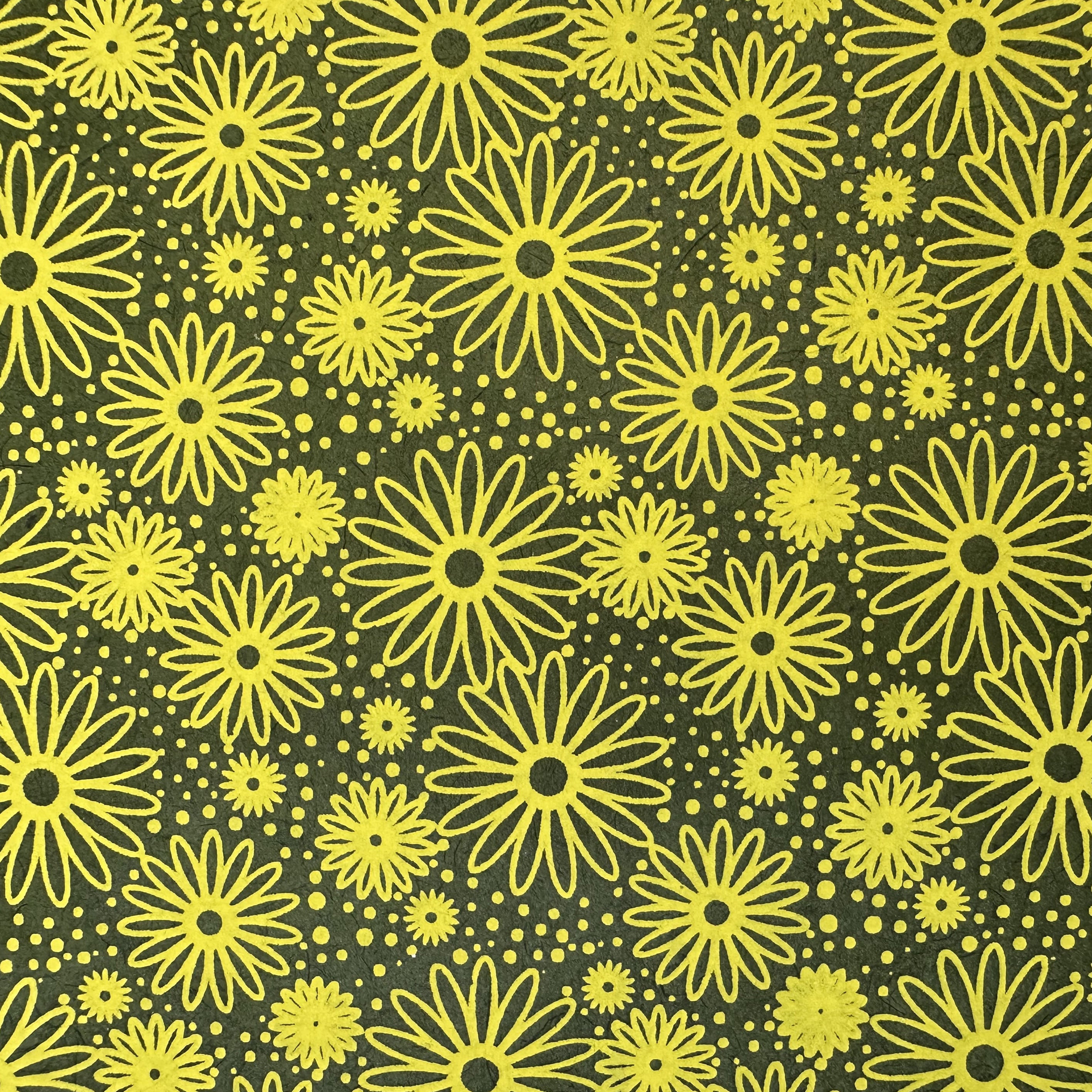 Nepalese Paper | Lokta | Flower Pattern | 2 COLOUR OPTIONS AVAILABLE