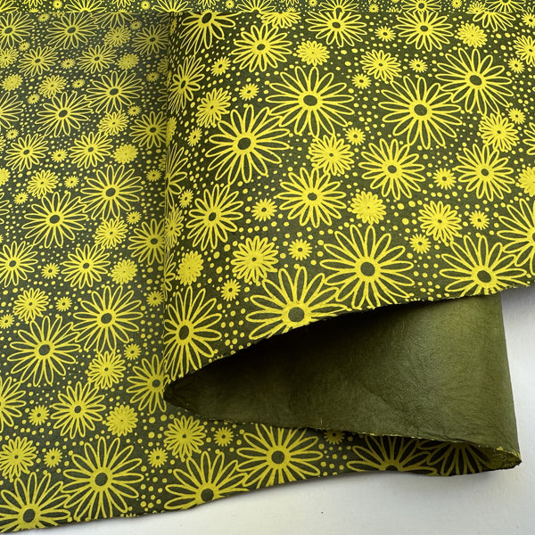 Nepalese Paper | Lokta | Flower Pattern | 2 COLOUR OPTIONS AVAILABLE