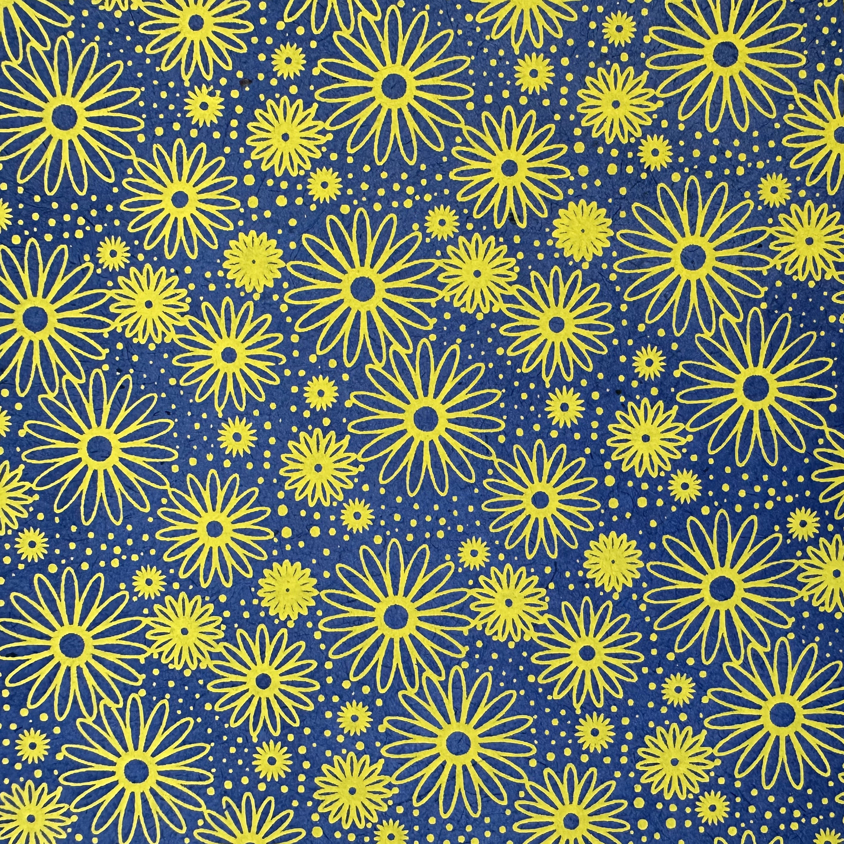 Nepalese Paper | Lokta | Flower Pattern | 2 COLOUR OPTIONS AVAILABLE