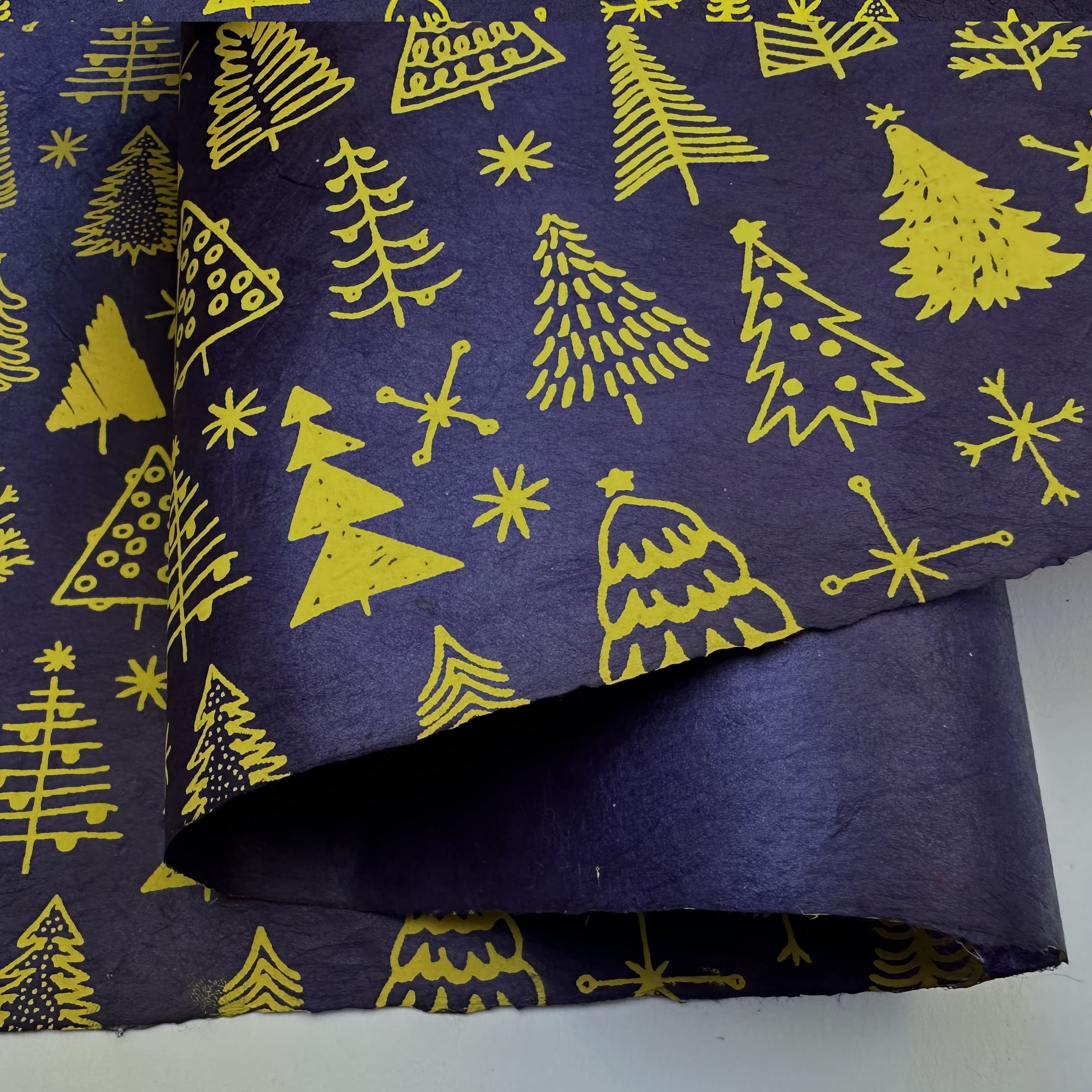 Nepalese Paper | Lokta | Merry Trees | 2 COLOUR OPTIONS AVAILABLE