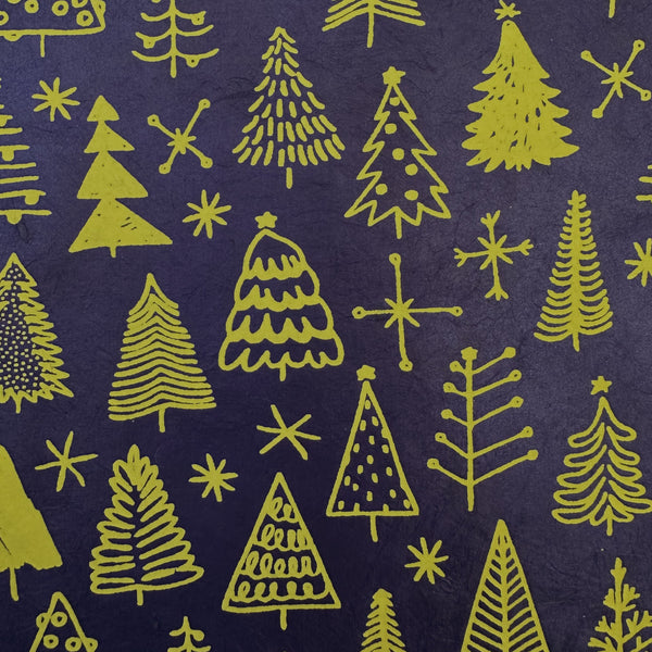 Nepalese Paper | Lokta | Merry Trees | 2 COLOUR OPTIONS AVAILABLE