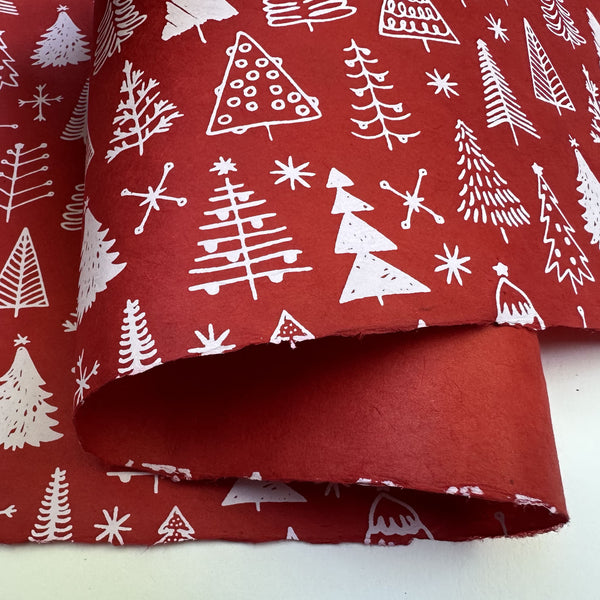 Nepalese Paper | Lokta | Merry Trees | 2 COLOUR OPTIONS AVAILABLE
