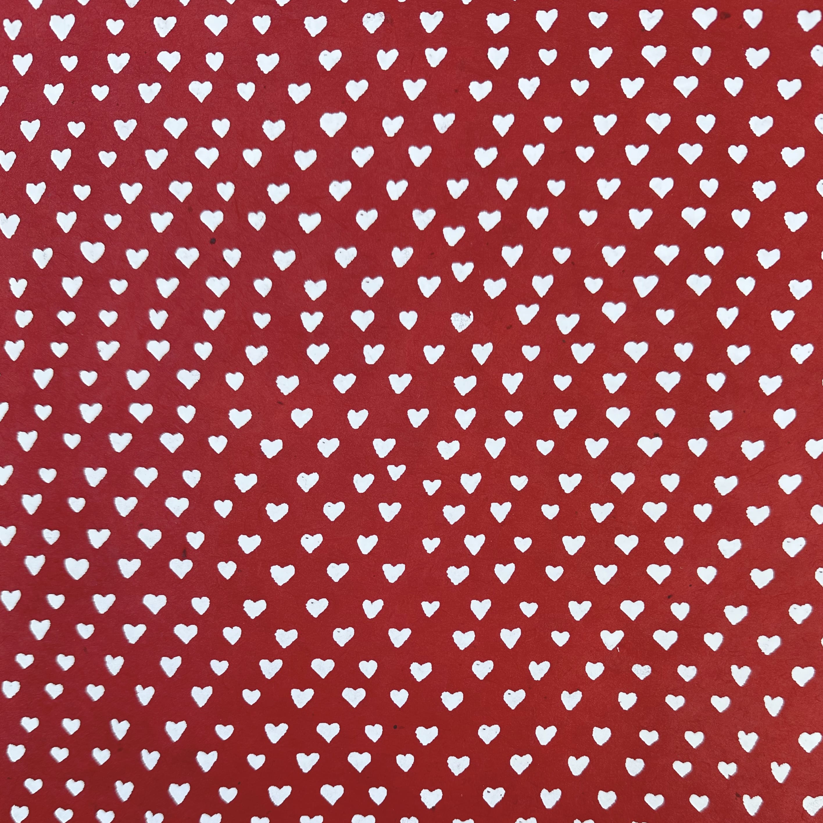 Nepalese Paper | Lokta | Hearts | Red