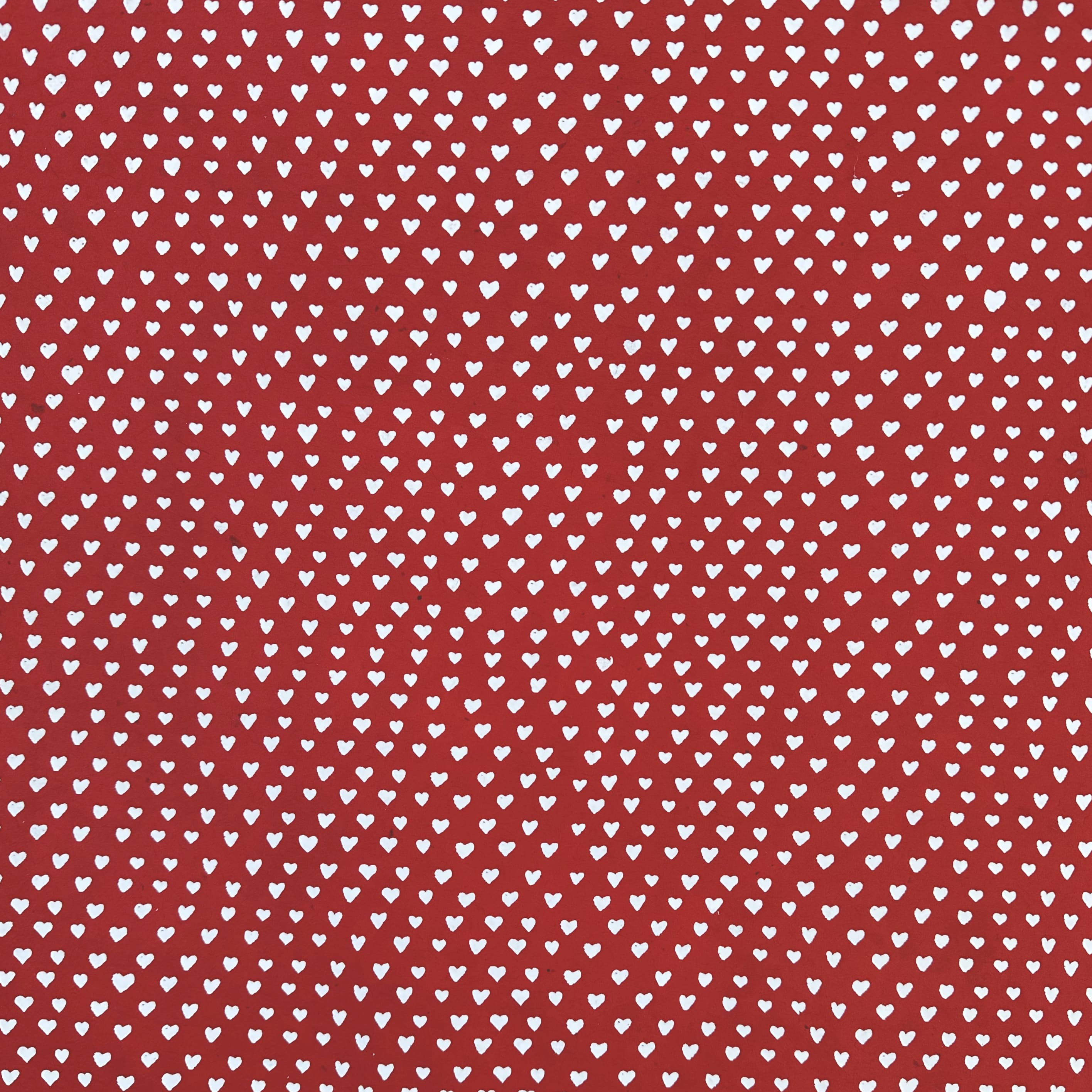 Nepalese Paper | Lokta | Hearts | Red
