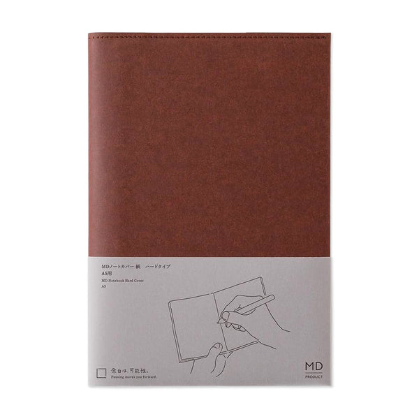Notebook Cover | Paper | Hard Cover | Brown | A5 | MD Paper | Midori