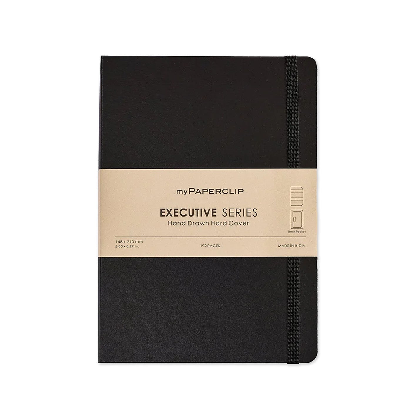 Notebook | Executive Series Hard Cover | Lined | A5 | myPaperclip | 4 COLOUR OPTIONS AVAILABLE